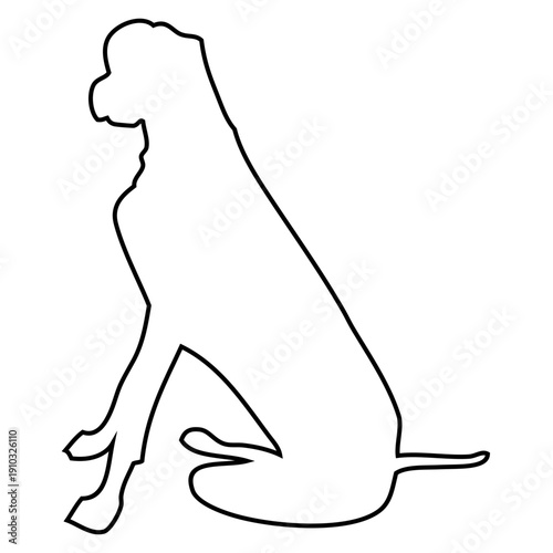 Sitting dog silhouette