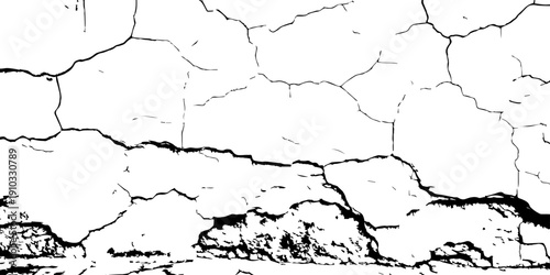 Detailed surface of brittle earth broken into sharp fragments, deep shadows filling the crevices of a lifeless terrain.