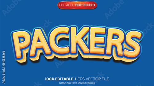 3D text effect packer theme