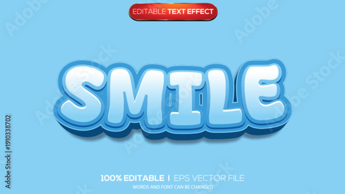 3D text effect smile theme