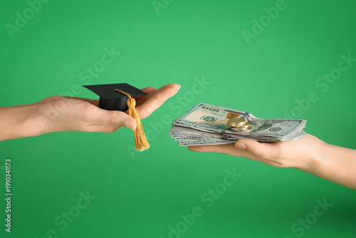 Female hands with graduatio...