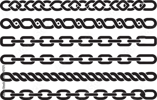 Chain of design: An intricate array of chains, each bearing a unique design, offering a spectrum of textures and patterns.