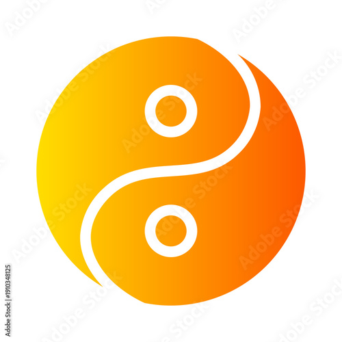 yin yang gradient icon