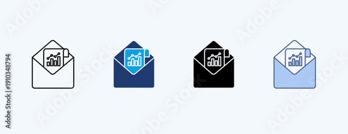 Sales Letter Multiple Icon Illustration Vector