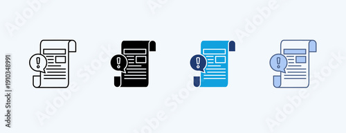 Ad Headline Multiple Icon Illustration Vector