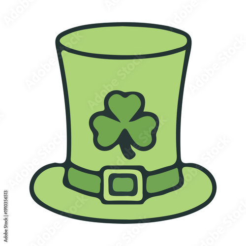Green Leprechaun Hat With Shamrock