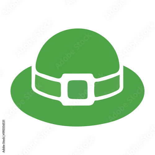Green Leprechaun Hat Flat Icon