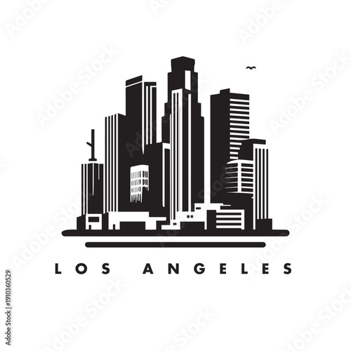 los angeles city skyline vector