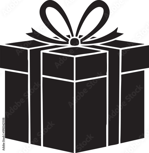 A sharply defined gift box with a prominent bow, conveying a classic present