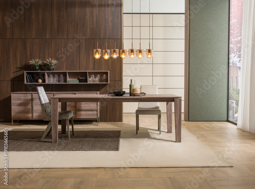 dining room and interior design designed for home office hotel