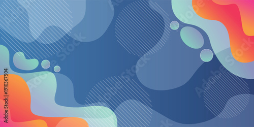 Abstract Fluid Shapes Background with Vibrant Colors.