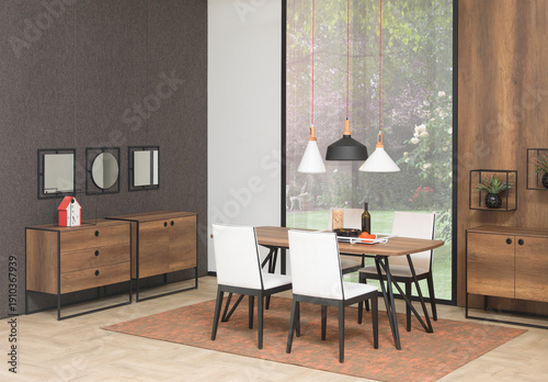 dining room and interior design designed for home office hotel