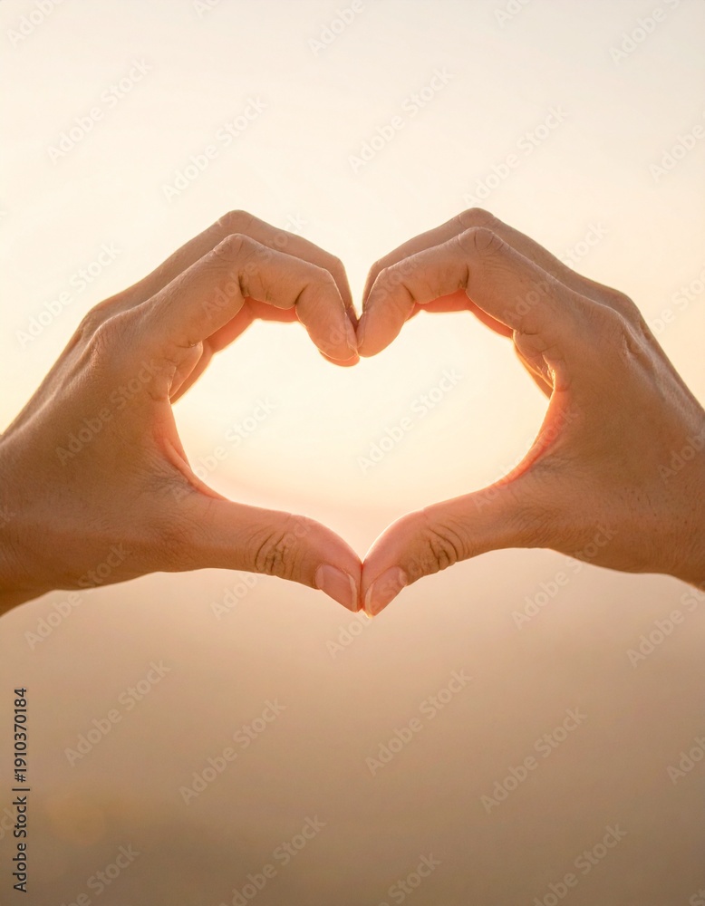 Fototapeta premium Hände formen Herz