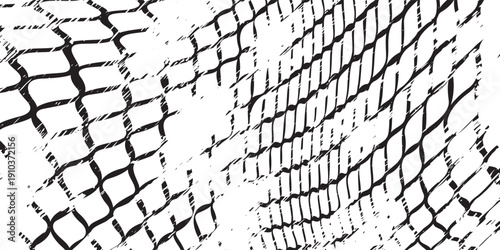 Mesh texture for fishing nets. Grunge pattern for sportswear or soccer goal, volleyball net, basketball hoop, hockey, athletics. Grunge background