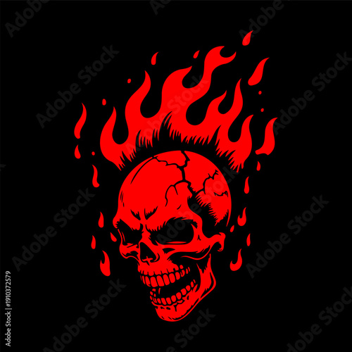 Grim Reaper with Scythe Game Over Typography Black and White Vector Illustration