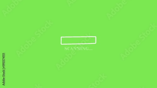 Green Screen Scanning Progress Bar Animation Pixel Style 4K Status Bar Loop Chroma Key Background with Minimal HUD Digital Technology Interface Motion Video Template