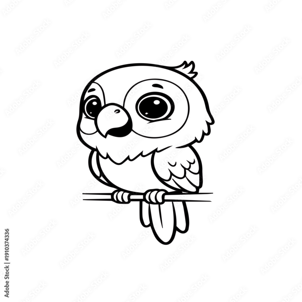 Fototapeta premium Adorable Cartoon Owl