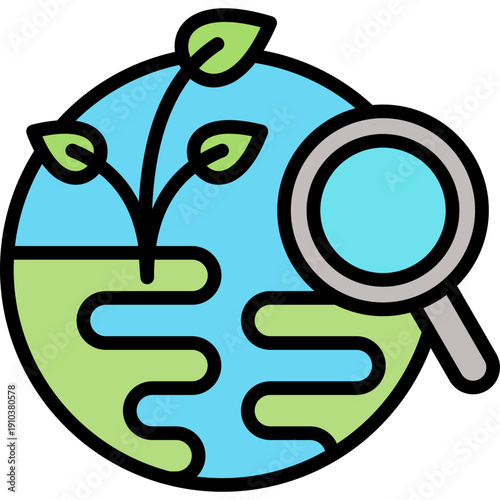 Environmental Impact lineal color icon