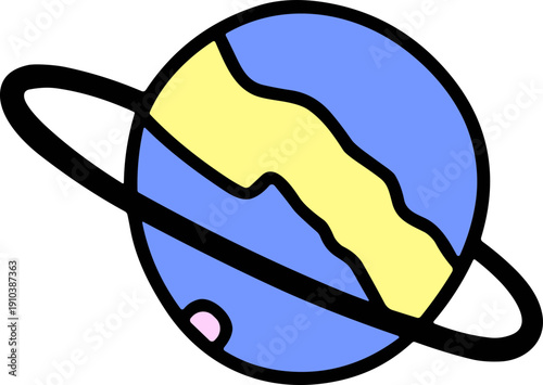 우주 행성 일러스트, 행성모양