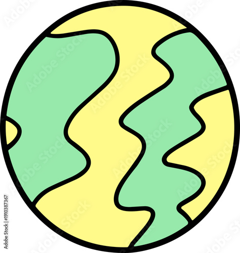 우주 행성 일러스트, 행성모양