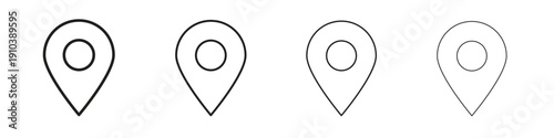 Free Download Map marker icon, thin line symbols. eps 10 vector - GFXLoad