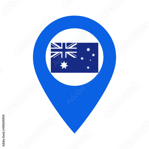 Australia Location Pin Map Marker Icon