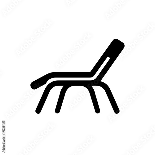 Lounge Chair Icon For Relaxation And Comfort