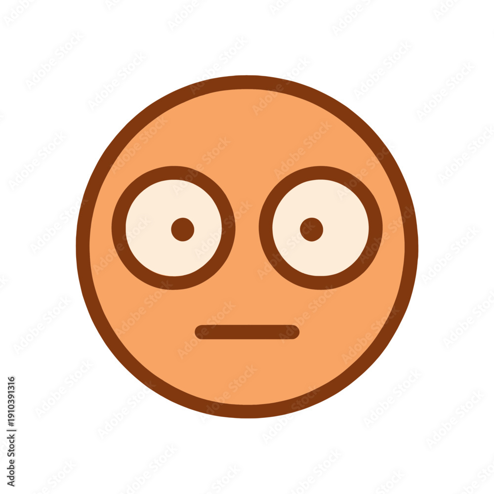 Fototapeta premium Surprised Face Emoji Icon