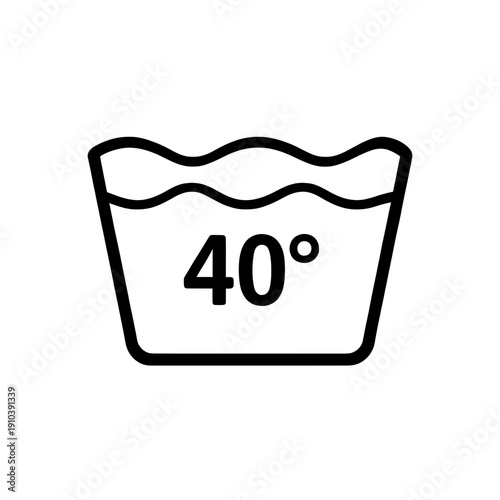 Washing Machine Temperature Indicator Icon