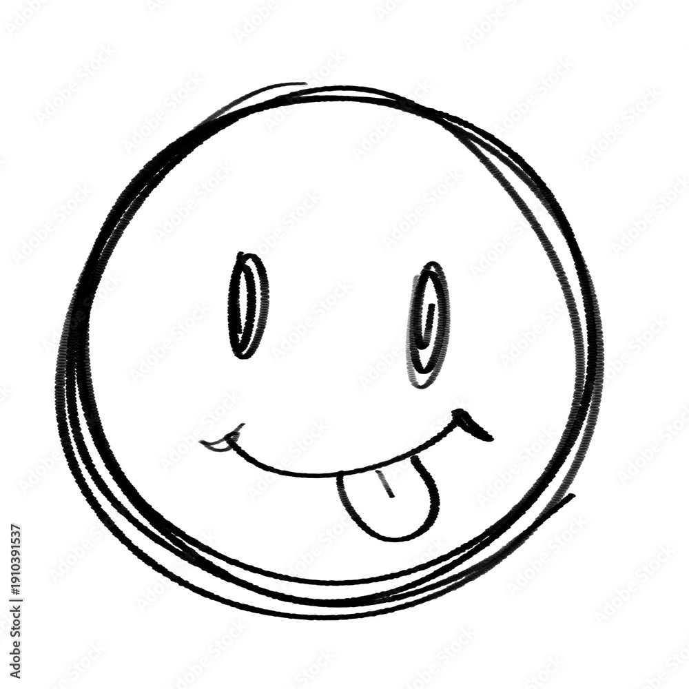 Naklejka premium happy silly face