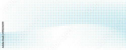 Baby blue pop art background in retro comic style with halftone dots design.