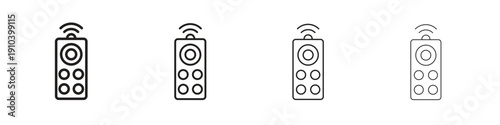 Remote control icon, thin line symbols. eps 10 vector