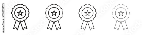 Rosette icon, thin line symbols. eps 10 vector