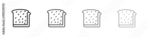 Sandwich icon, thin line symbols. eps 10 vector