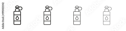 Water bottle icon, thin line symbols. eps 10 vector