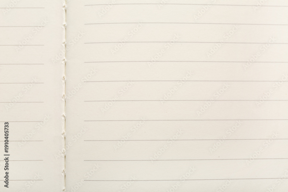 Obraz premium Blank lined notebook page as background, top view