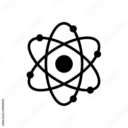 Atomic Structure Science Education Vector Icon