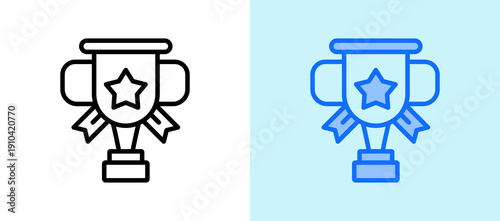 Trophy whitegreen icon