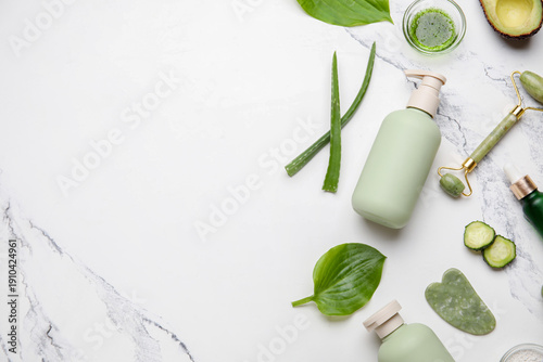 Composition with bottle of ...