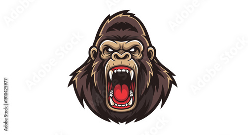 Gorilla Faces Vector Illustrations Collection.