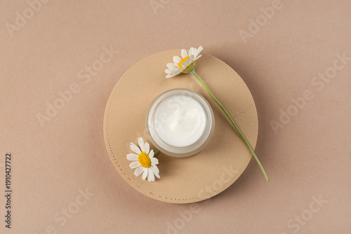 Decorative podium with jar ...