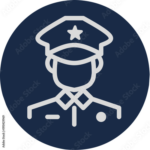 Police Officer Line Icon
