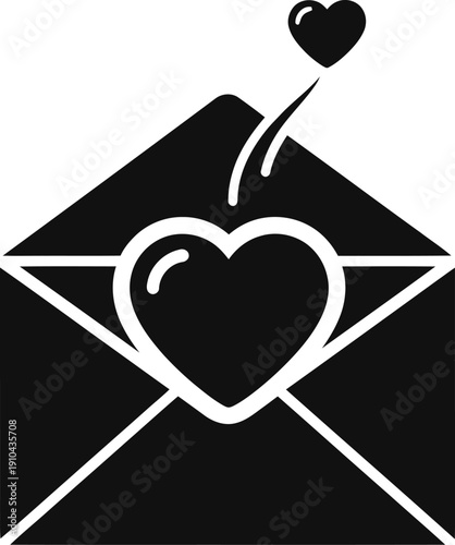 Romantic love letter vector illustration for Valentine's Day celebrations, perfect for greeting cards, digital messages, and heartwarming designs