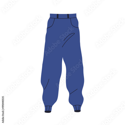 Joggers pants, casual clothing. Unisex trousers with elastic cuffs. Comfortab...