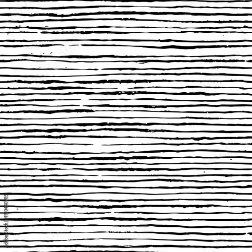 Seamless horizontal grunge stripes, rough vector background