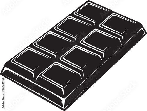 Chocolate bar on a white background