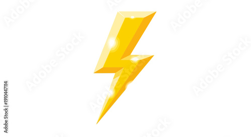 yellow lightning bolt illustration, electric energy symbol