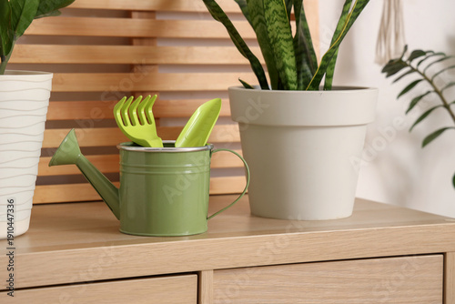 Gardening tools with plants...