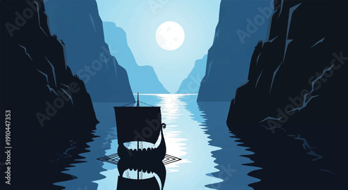 Tranquil Night Landscape View