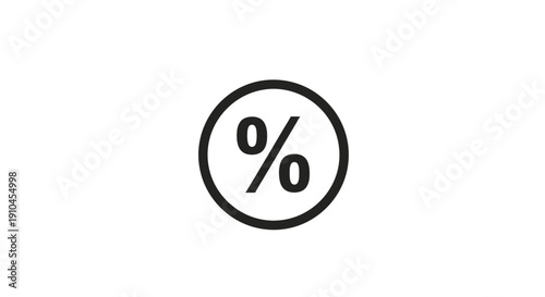 Percentage Symbol Icon Graphic Design.